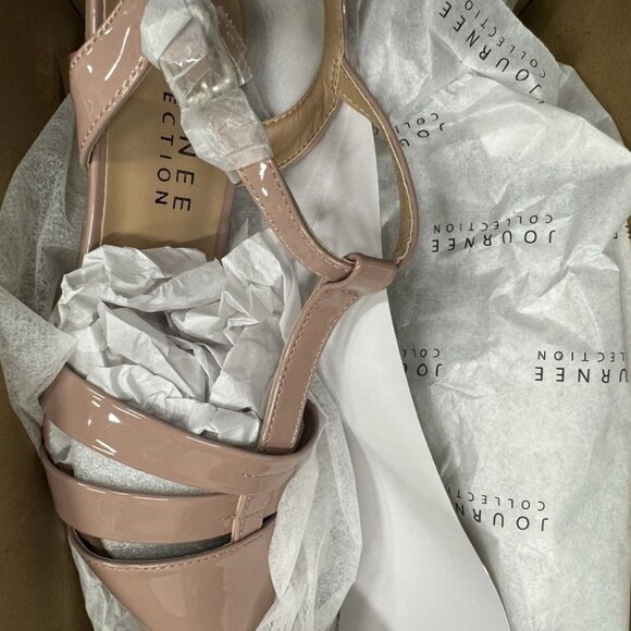 Journee Collection Jazlynn Blush Kitten Pointed Toe Pumps Sz 7.5 - Retail $55 - Picture 3 of 4